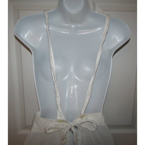 Handpainted Floral Long Pinafore Apron Dress - Picture 8 of 11